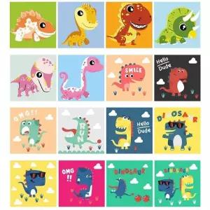 남자아이방 공룡 유화그리기세트 소형 20X20cm 모음전 (WB379EB)