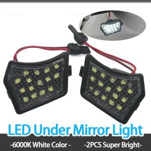 볼보 호환 V40 V50 V60 V70 MK3 C70 M 2x 화이트 XC90 C30 S40 S60 S80 및 재규어 XJ XF용 LED 사이드 언더
