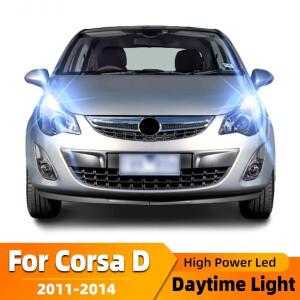 Opel Corsa D 액세서리 용 2pcs LED 주간 러닝 라이트 DRL 2011