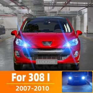 LED 주간 주행등 DRL 푸조 308 I 액세서리 2007 2010 2 개