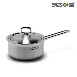 고품질 국산 키친아트 인덕션겸용 통스텐 투톤 편수냄비 18cm 하이라이트 (W5A4BA6)