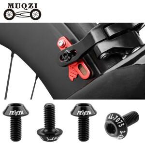 MUQZI 자전거 브레이크 패드 나사 합금 초경량 슈즈 고정 볼트 MTB 도로 접이식 C 캐플라이어 M5 4 개