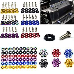 M6x20mm 볼트 빌렛 알루미늄  범퍼 와셔 엔진 베이 스크류 드레스 업 키트 JDM 레드 블루 블랙
