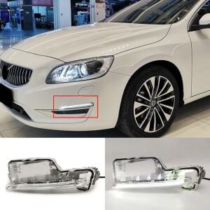 자동차 앞 Bumer LED DRL 안개등 액세서리 volvo 호환 S60 용 주간 주행 등 2014 램프