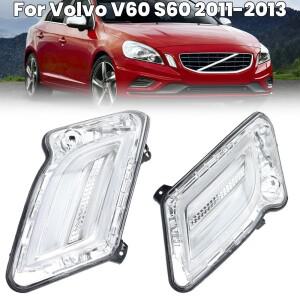 볼보 호환 V60 S60 2011 2013용 LED 코너 라이트 전면 안개등 주간 주행등 자동차 램프 인디케이터 부품