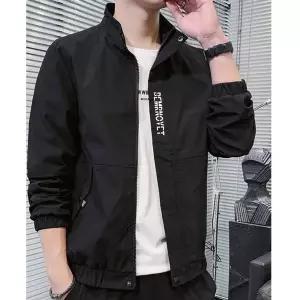 남자 데일리 봄 가을 상의 영문 포인트 하이넥 점퍼 남자잠바 야구잠바 (WAE250F)