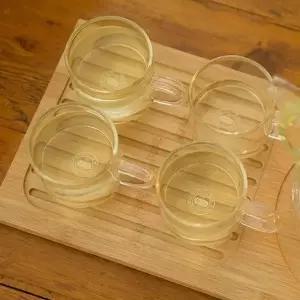 베이직 유리 머그 4p 세트 물잔 물컵 음료수 커피 맥주컵 술잔 (WB32D13)