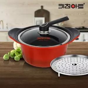 키친아트 세라믹냄비 양수 24 찌개 전골 코팅 주물 세라믹냄비 편수냄비 (W2B6528)