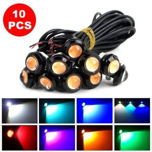 10pcs 12V LED 독수리 눈 DRL 18mm 22mm  전력 SMD 주간 러닝 라이트 자동차 안개 전구 역방향 백업 주차