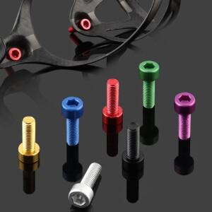 4pcs 자전거 병 케이지 나사 m5 × 15mm 초경량 알루미늄 홀더 볼트 MTB 도로 액세서리 7 색
