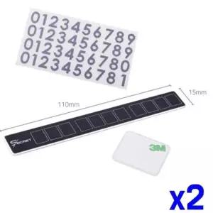 TBZ 스탠드형 주차알림판 블랙 메탈 x2개 주차번호판 WFNKC5X