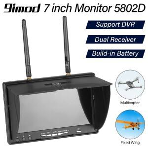 9IMOD LCD5802D FPV 모니터(DVR 5.8G 40CH 7인치 화면 800x480 포함)