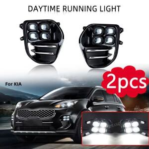 기아 스포티지 QL KX5 2016 차량용 LED 주간 주행등 화이트 안개등 조립 DRL 12V 1세트