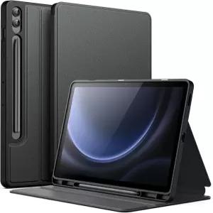 삼성 갤럭시 탭 S9 FE / 플러스 12.4인치 S펜 홀더 슬림 폴리오 스탠드 보호 태블릿 커버 멀티 앵글