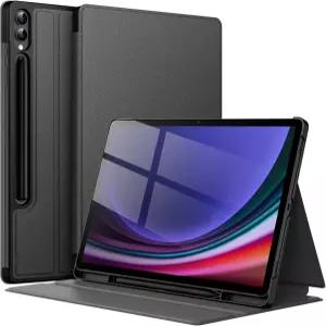 삼성 갤럭시 탭 S10 플러스/탭 S9 12.4인치 S펜 홀더 슬림 폴리오 스탠드 보호 태블릿 커버 멀티 앵글