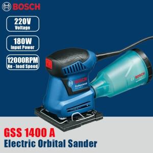 Bosch GSS 1400 A 220V 전기 샌더 기계 무작위 궤도 광택기 180W 샌더 3pcs 샌드페이퍼 목재 연마 전동 공