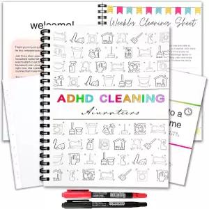 에어비터 ADHD 청소 계획 재사용 가능한 일일 주간 및 월간 성인 청소년을 위한 체크리스트 정리