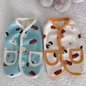 강아지실내복 애견조끼 반려동물 수면조끼 S-XL