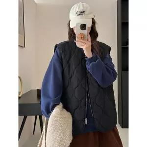 [하프클럽/휴드]스테디 코튼 심플 패딩 조끼 3color