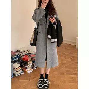 [하프클럽/휴드]텔스 심플 모직 롱 코트 2color