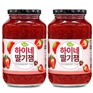 초록원 하이네 딸기잼 1kgx2 안전포장