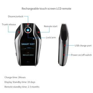 EASYGUARD 2웨이 액정 원격 LCD 디스플레이 배선 충전 스마트 키 엔트리 DC12V