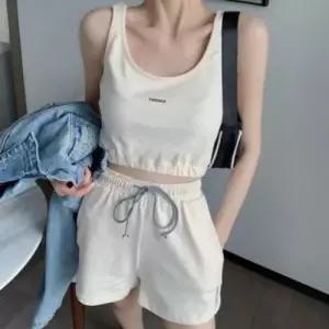 Y2K 레이스 나시 트레이닝 밴딩 반바지 숏팬츠 셋업 WFOF5AP