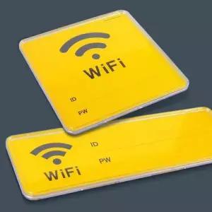 옐로우 와이파이표지판 사각형 Wi-Fi 부착식 표지판 WFOF6IV