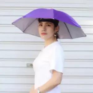우산모자 65cm 머리에 쓰는 햇빛 가리개 양산 우양산 낚시 등산 농사 WFOF70U