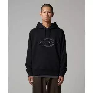브랜드정품 DICKIES 워시드 EMB 그래픽 후드티 Black 168941