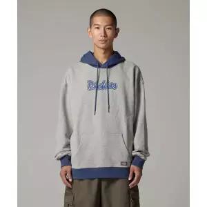 브랜드정품 DICKIES 커시브 로고 투톤 후디 Melange Gray 168982