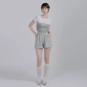 [하프클럽/어베닛]여성 2선 리본 트레이닝 3부 반바지 숏팬츠 AP-WPT-A0086