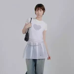 [하프클럽/어베닛]여성 레이어드 시스루 치마 원피스 PO-WDR-A0020