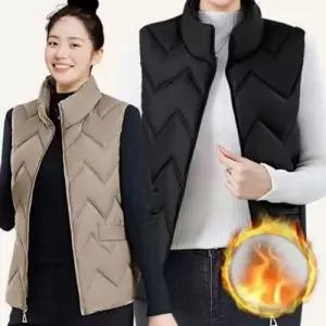 조끼상점 작업 패딩 보온 가을 조끼 여성 경량 여자 등산 누빔 점퍼 WFOF7VD