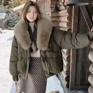 겨울아우터 여성 6컬러 탈부착 넥 퍼 우아한 겨울 패딩점퍼