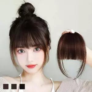 헤어피스 풀뱅 탑커버 앞머리가발 인모 앞머리가발