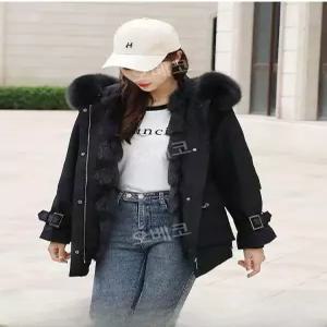 여성롱점퍼 폭스퍼자켓 여우털코트 가죽 탈부착 너구리털 의류