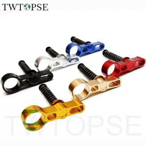 TWTOPSE 자전거 자전거 힌지 클램프 레버 Brompton 접이식 자전거 자전거 클램프 플레이트 경량 CNC AL7075