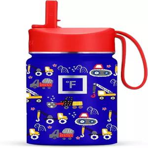 언 °FLASK 물병 빨대 뚜껑 20개의 이름 스티커 진공 단열 스테인리스 스틸 이중 벽 텀블러 여행 컵 머그잔