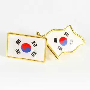 태극기 와펜 한국 기념품 브로치 미니 굿즈
