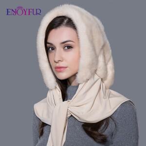 ENJOYFUR-자연 진짜 밍크 모피 스카프 여성을 위한 우아하고 따뜻한 겨울 클래식 러시아 스타일 고품질 비