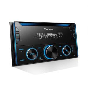 파이오니어 FHS520BT 더블 딘 CD 수신기 블루투스 USB AUX FLAC AM FM 라디오 13밴드 EQ 50W 4 음성 제어 후면 SW