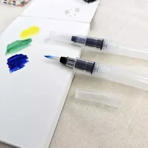 물통 붓 수성물감 채색 그림 그리기 수묵화 미술 작업 휴대 펜형 수채 드로잉