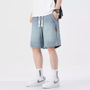 데님 남친 여름 스판 스포티 아이템 청반바지 반바지 레이셀 트렌디 트렌드 얇은 5부 HT2