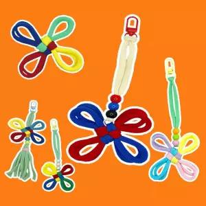 양말목 공예 전통 매듭 국화 열쇠고리 가방고리 키홀더 키링 만들기 DIY 세트