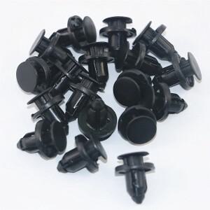 102050pcs 8mm 직경 검은 차량 자동차 범퍼 도어 패널  라이너 클립 리테이너 플라스틱 패스너 리벳