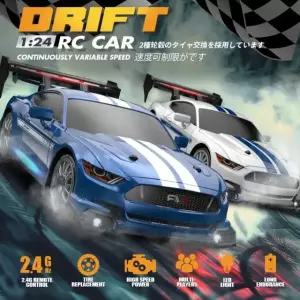 RC카 입문용 고속 RC 드리프트 차량 머스탱 리모컨 레이싱 카 경주용 자동차 교체 가능한 타이어