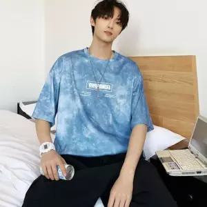 알록달록 물감티 남선 반팔 루즈핏 면티셔츠 (10904773)