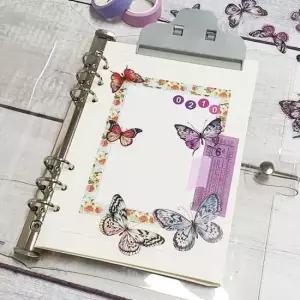 다이어리꾸미기 나비 스티커 보라나비 40P 세트