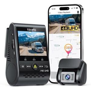 VIOFO A129 프로 듀오 4K 듀얼 대시 캠 3840 2160P 울트라 HD 1080P 후방 차량 WiFi 카메라 8MP 센서 GPS 완충